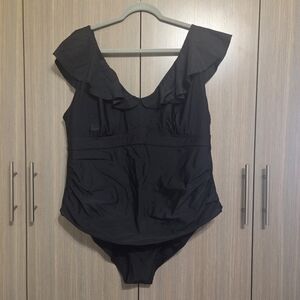 Black Kids One Piece Swimsuit